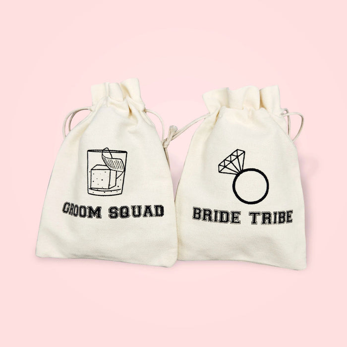 Bride Tribe Groom Squad Recovery Kit Canvas Bag Party Favors
