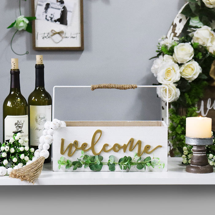 "Welcome" Card and Gift Fund Holder Wood Box