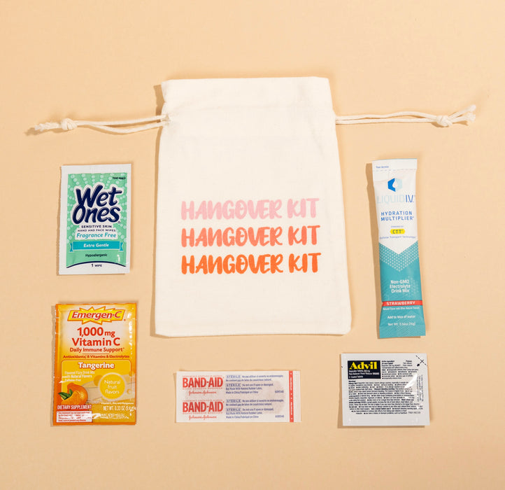 Hangover Kit | Recovery Kit Fabric Reusable Bags - Party Favor