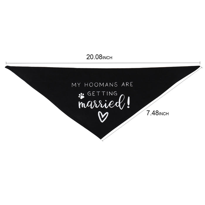 Dog Bandana Wedding Scarf "My Hoomans are Getting Married"