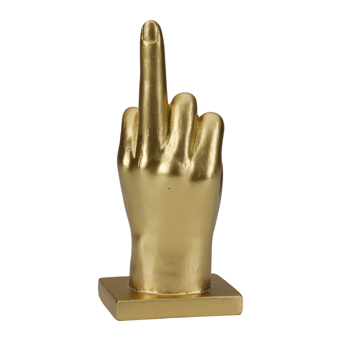 Polyresin Gold Hand Ring Holder for Jewelry, Engagement Wedding Ring