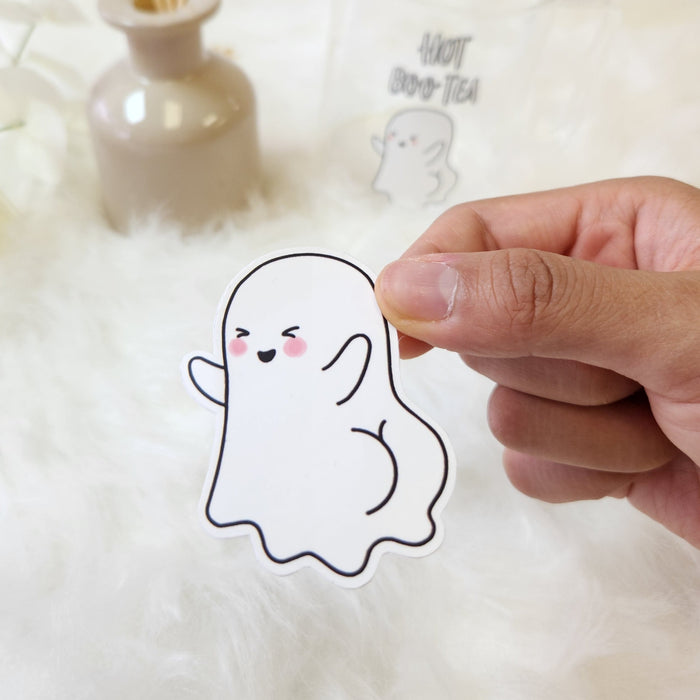 Cute Ghost "Boo-ty" Waterproof Sticker