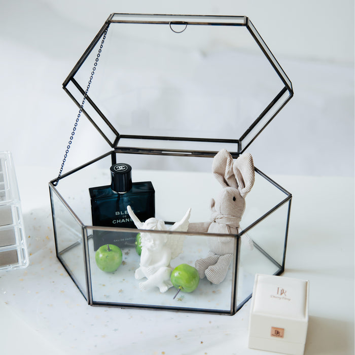 Glass Card and Gift Holder - Black