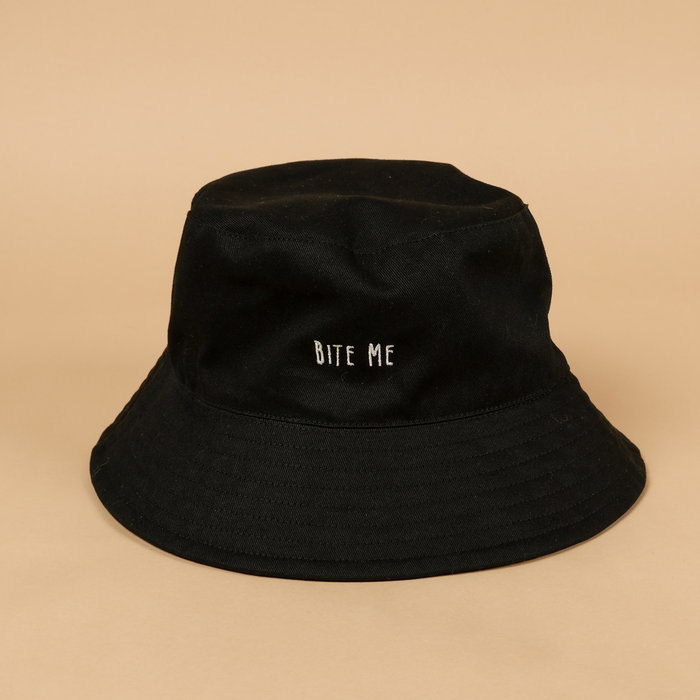 Halloween Bucket Hat | Bite Me | Lips with Fangs