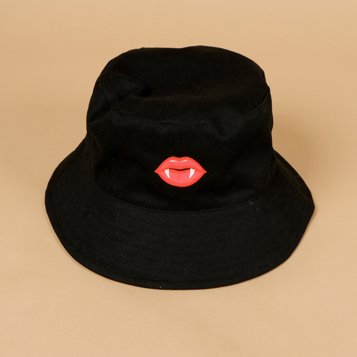 Halloween Bucket Hat | Bite Me | Lips with Fangs