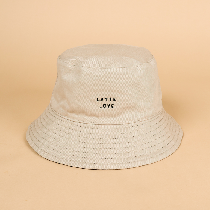 Reversible Black Tan Bucket Hat | Caffeinated But Dead Inside | Ghost with Coffee Cup