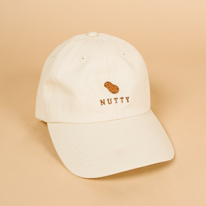 Baseball Hat with Adjustable Strap | Lil Nutty Peanut Cap | Beige