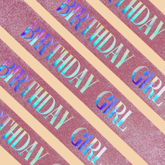 Birthday Girl Sash - Glitter Pink