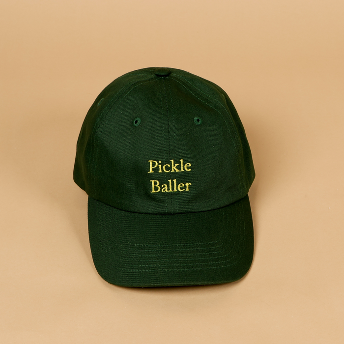 Baseball Hat with Adjustable Strap | Pickle Baller Cap | Green