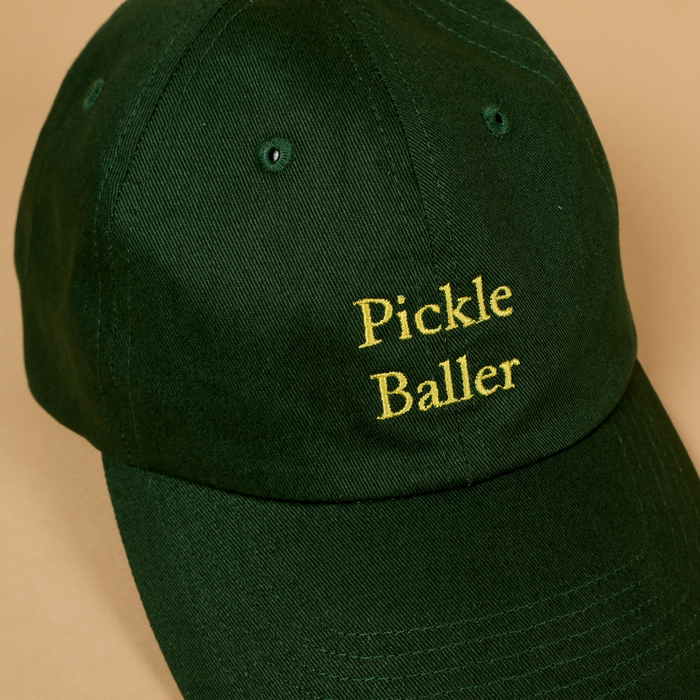 Baseball Hat with Adjustable Strap | Pickle Baller Cap | Green