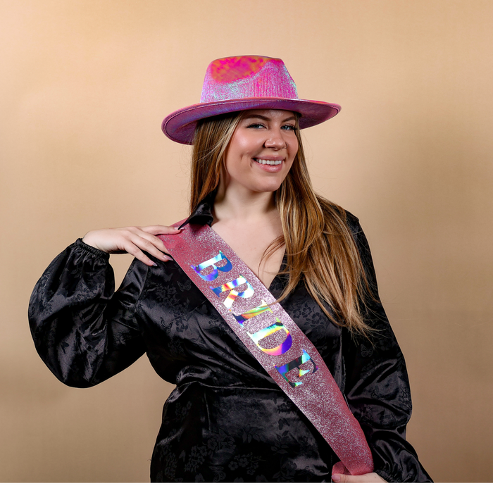 Sparking Glitter Hot Pink "Bride" Sash