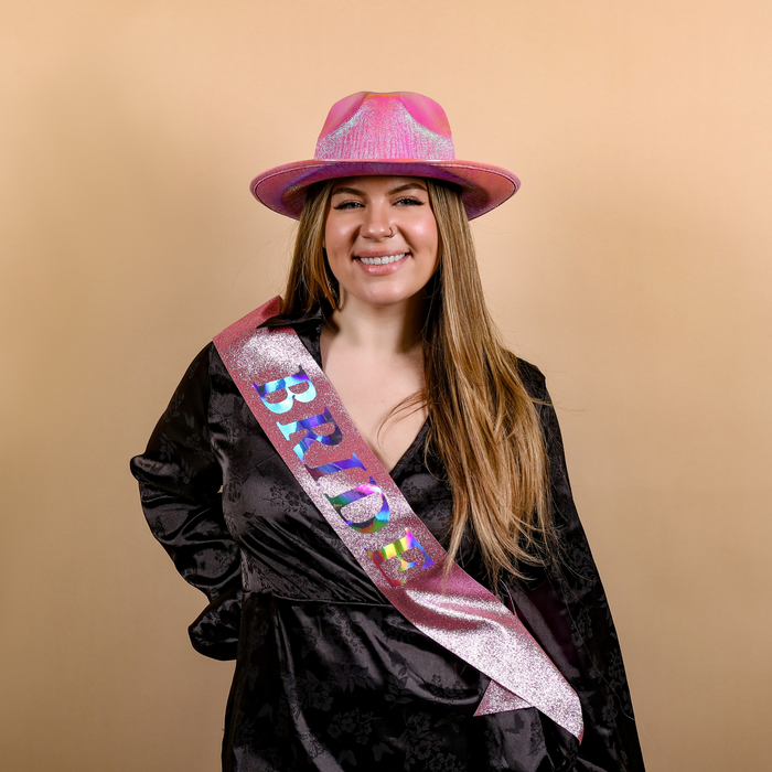 Sparking Glitter Hot Pink "Bride" Sash