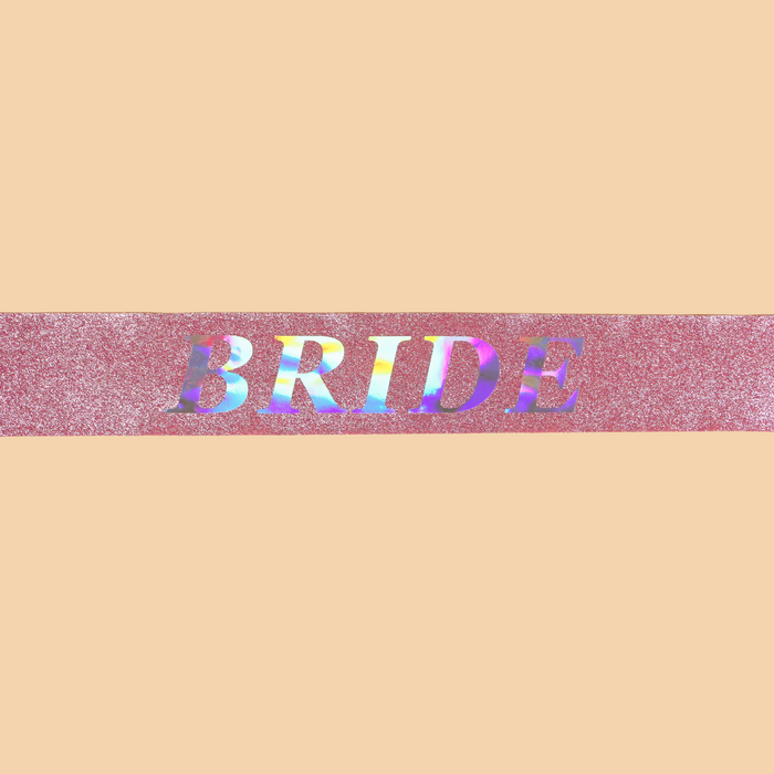 Sparking Glitter Hot Pink "Bride" Sash