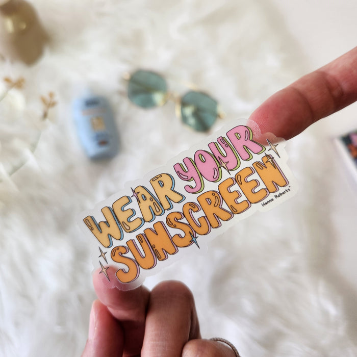 Wear Your Sunscreen Waterproof Sticker