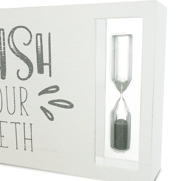 Reversible Bathroom "Brush Your Teeth Wash Your Hands" Kids Hourglass Sand Timer