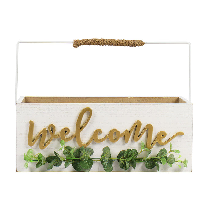 "Welcome" Card and Gift Fund Holder Wood Box