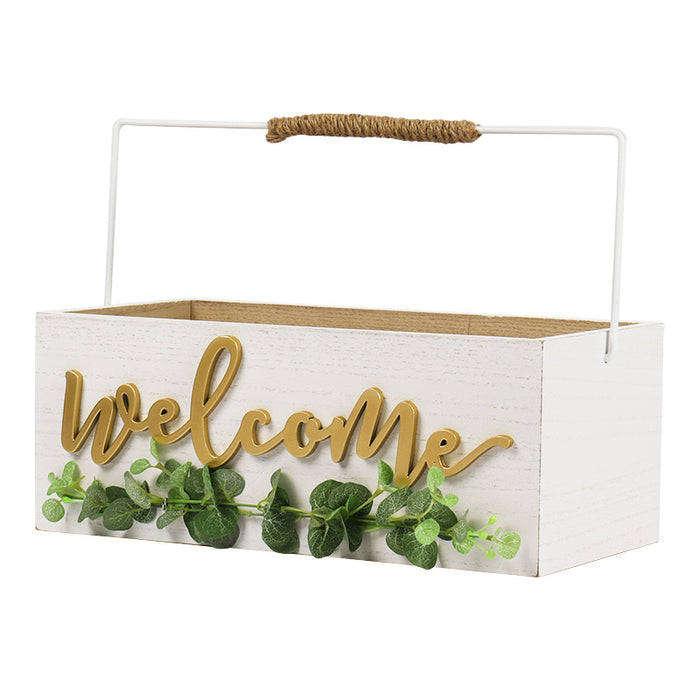 "Welcome" Card and Gift Fund Holder Wood Box