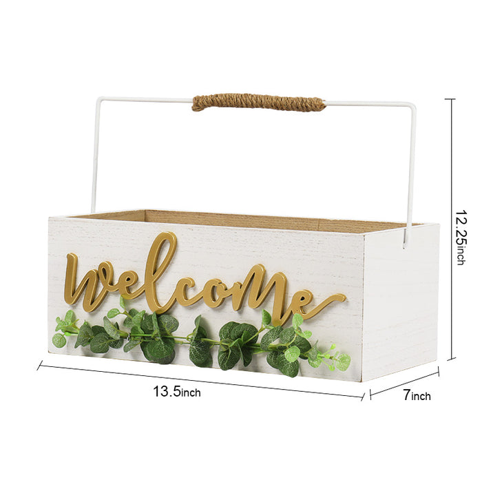 "Welcome" Card and Gift Fund Holder Wood Box