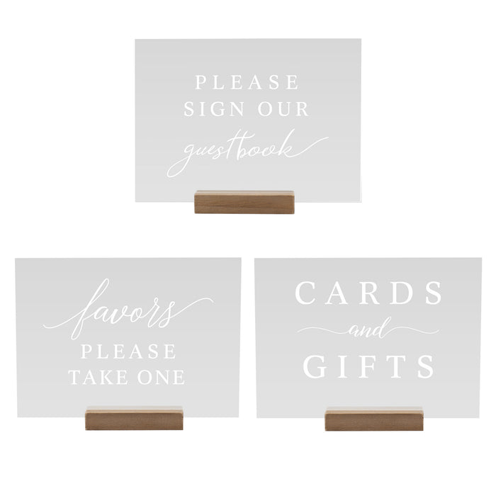 Set of 3 Table Signs Wedding Reception, Ceremony, Party, Table Decoration