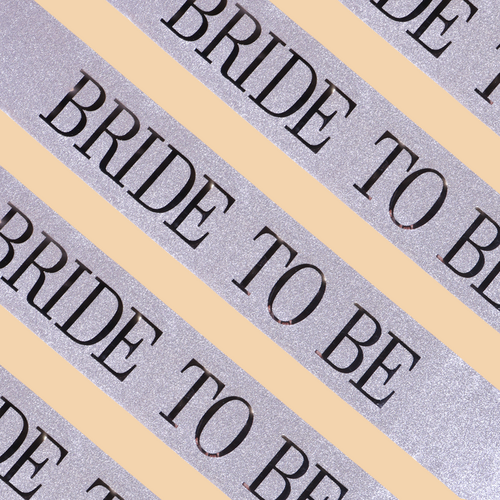 Bride to Be Sash - Glitter Silver