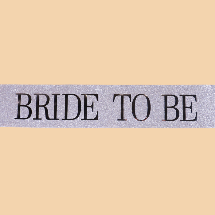 Bride to Be Sash - Glitter Silver