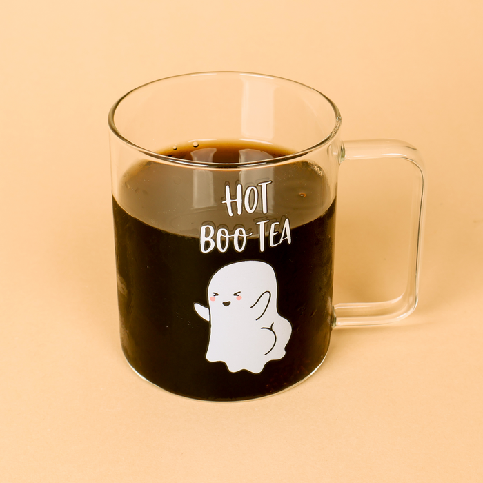 Halloween Funny "Boo Tea" Drinking Glass Mug