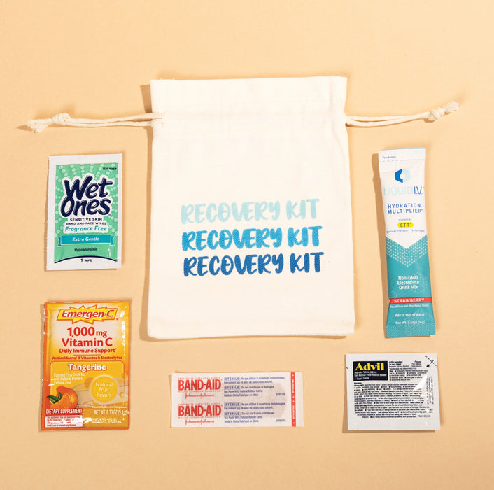 Hangover Kit | Recovery Kit Fabric Reusable Bags - Party Favor