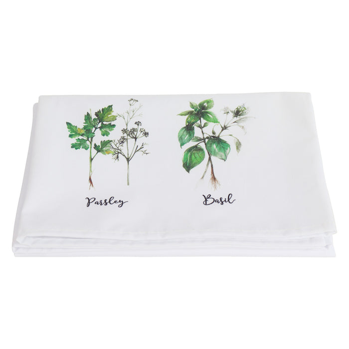 Herb Plant Collection - Kitchen Towel - Basil, Rosemary, Parsley, Sage