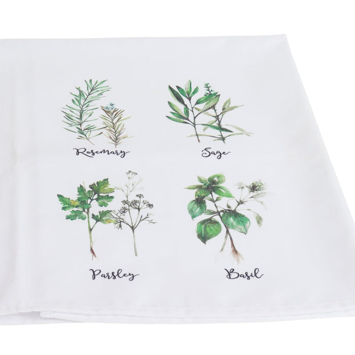 Herb Plant Collection - Kitchen Towel - Basil, Rosemary, Parsley, Sage