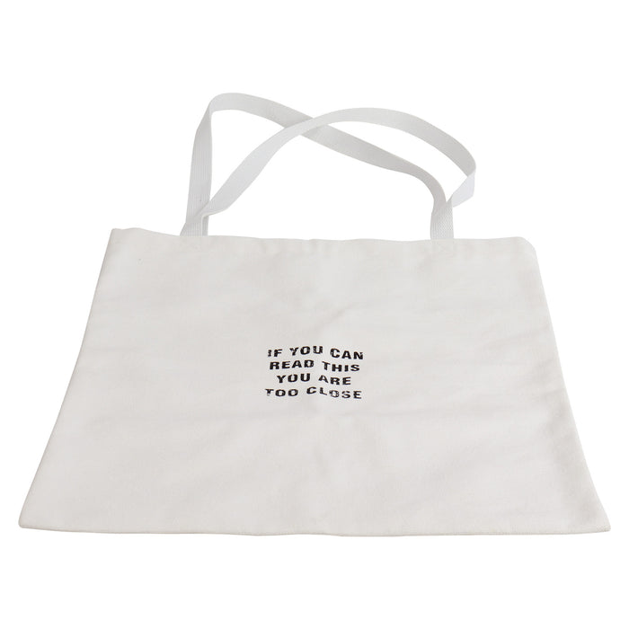 Reusable Eco-Friendly Grocery Tote Bag "If You Can Read This You Are Too Close"