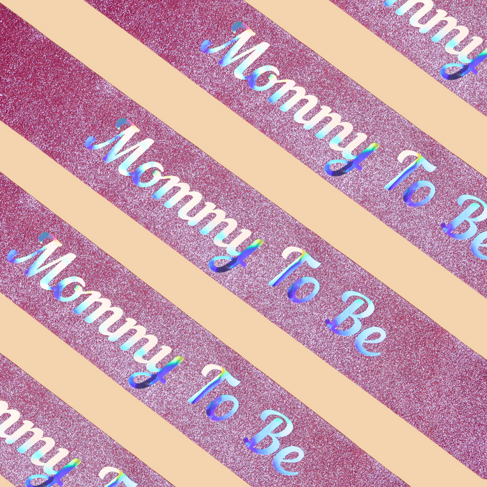 Mommy to Be Sash - Glitter Hot Pink