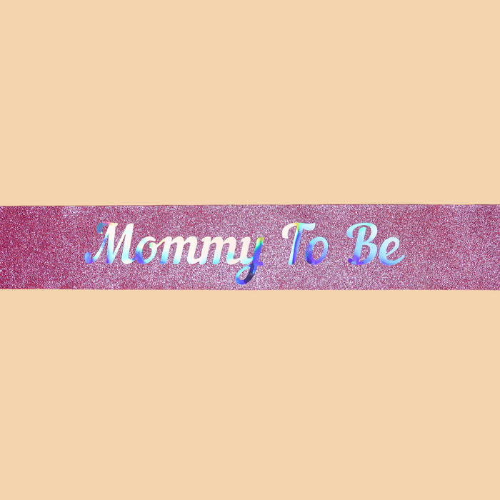 Mommy to Be Sash - Glitter Hot Pink