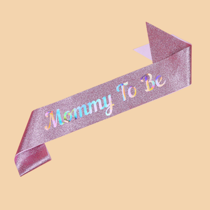 Mommy to Be Sash - Glitter Hot Pink