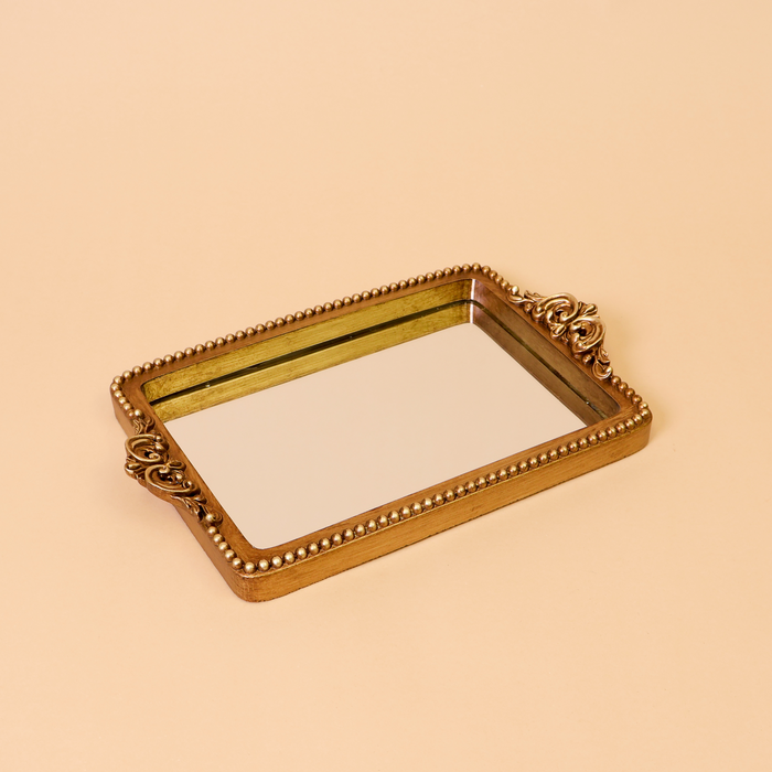 Vintage Decorative Mirror Gold Vanity & Dresser Tray Hanna Roberts Vintage Decorative Mirror Gold Vanity & Dresser Tray Hanna Roberts