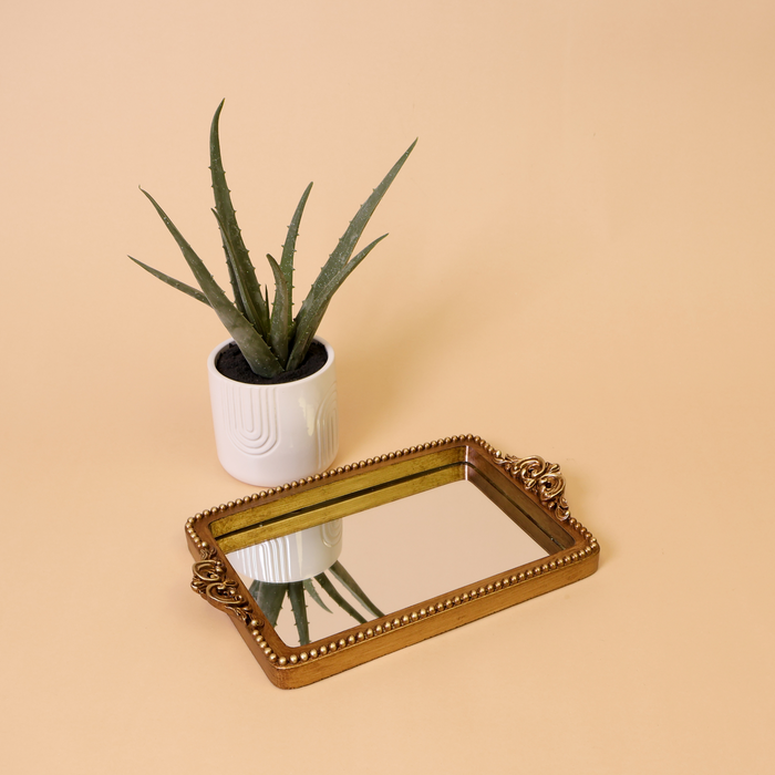 Vintage Decorative Mirror Gold Vanity & Dresser Tray Hanna Roberts Vintage Decorative Mirror Gold Vanity & Dresser Tray Hanna Roberts
