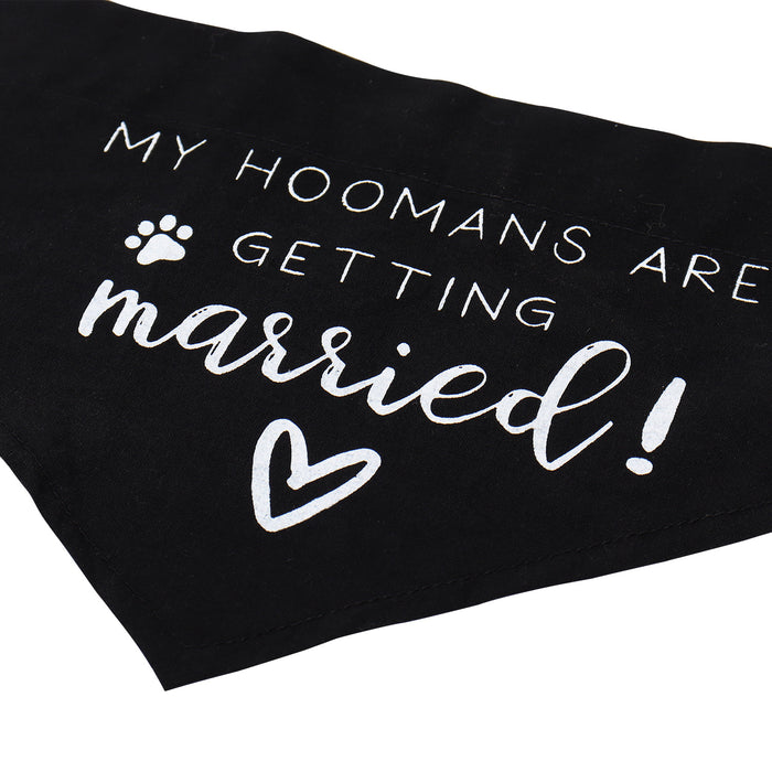 Dog Bandana Wedding Scarf "My Hoomans are Getting Married"