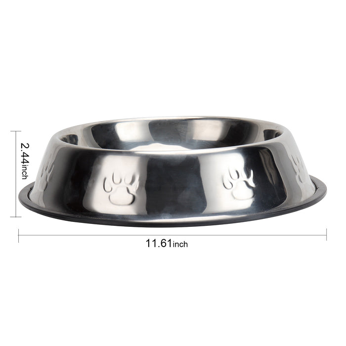 Stainless Steel Pet Bowls Set of 2 and Dog Poop Bag Holder Gift Set