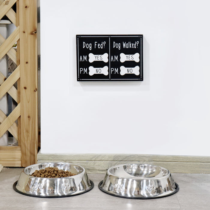 Stainless Steel Pet Bowls Set of 2 and Dog Poop Bag Holder Gift Set