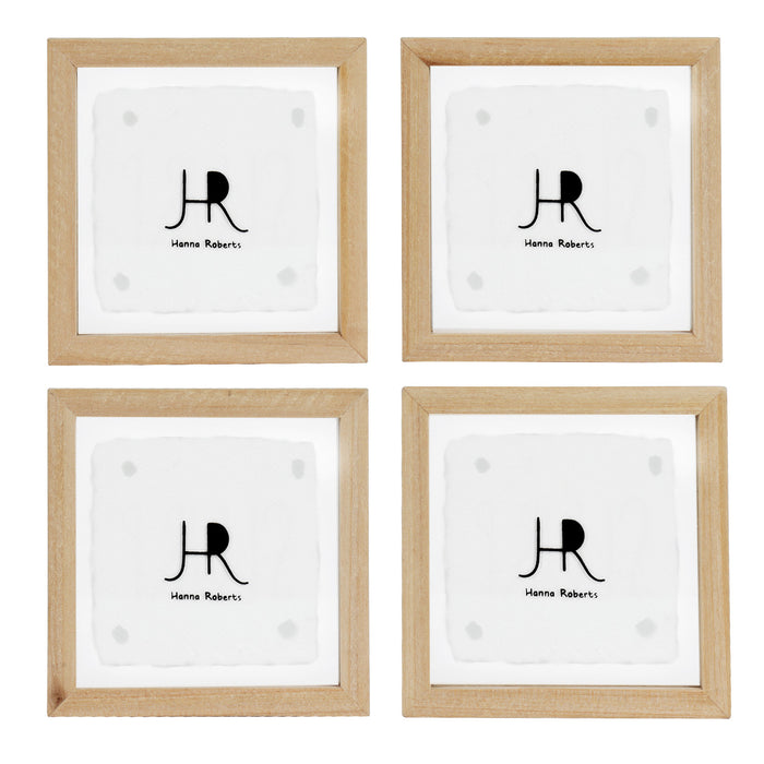 Set of 4 Acrylic Glass Coasters