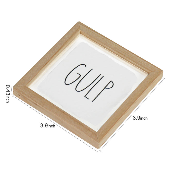 Set of 4 Acrylic Glass Coasters