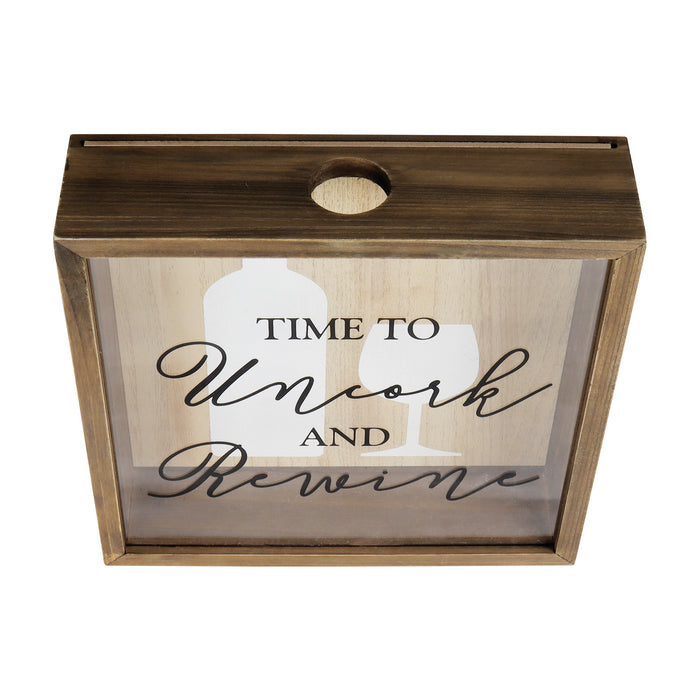 Wine Cork Collection "Time to Uncork and Rewine" Shadow Box