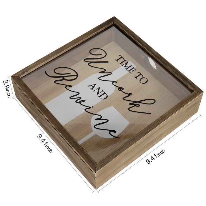 Wine Cork Collection "Time to Uncork and Rewine" Shadow Box