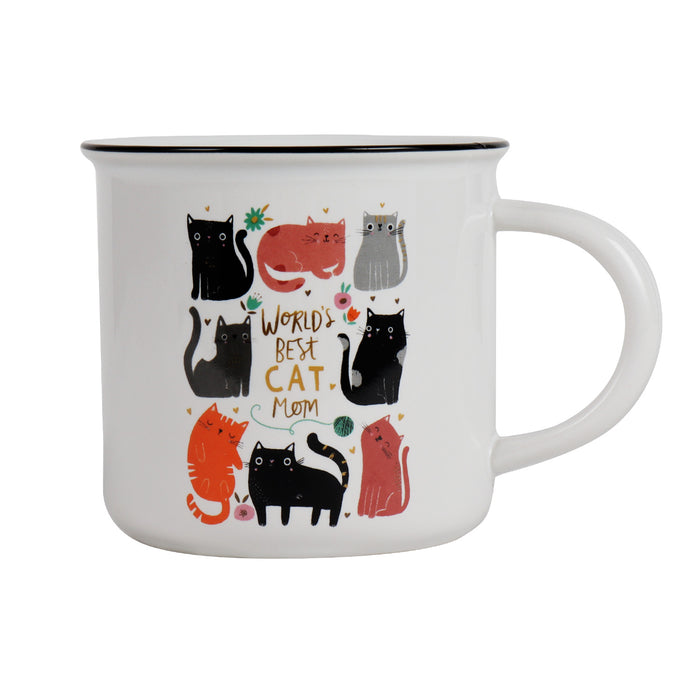 Ceramic "World's Best Cat Mom" Mug