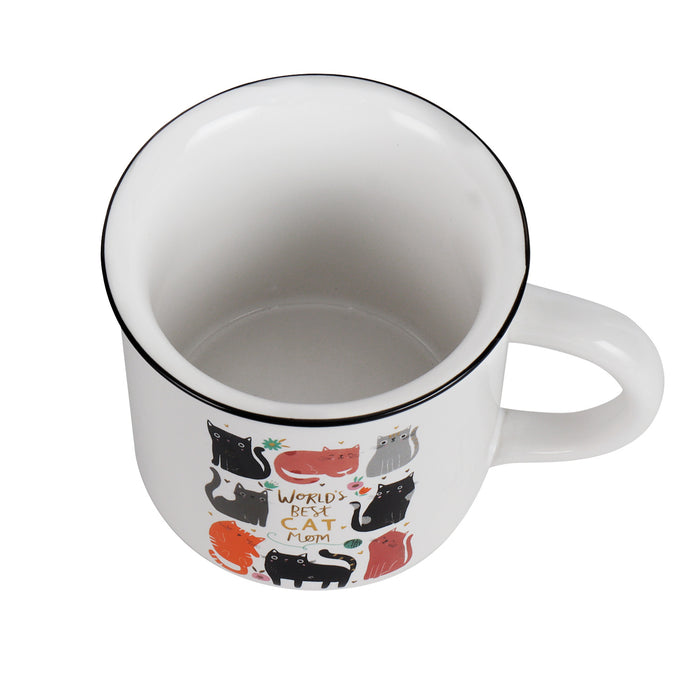 Ceramic "World's Best Cat Mom" Mug