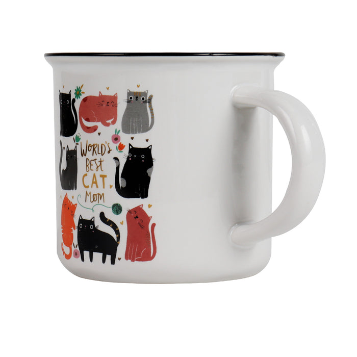 Ceramic "World's Best Cat Mom" Mug