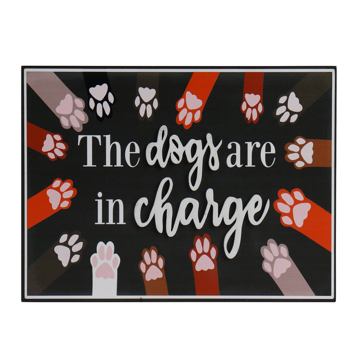 The Dogs are in Charge Decorative Box Sign