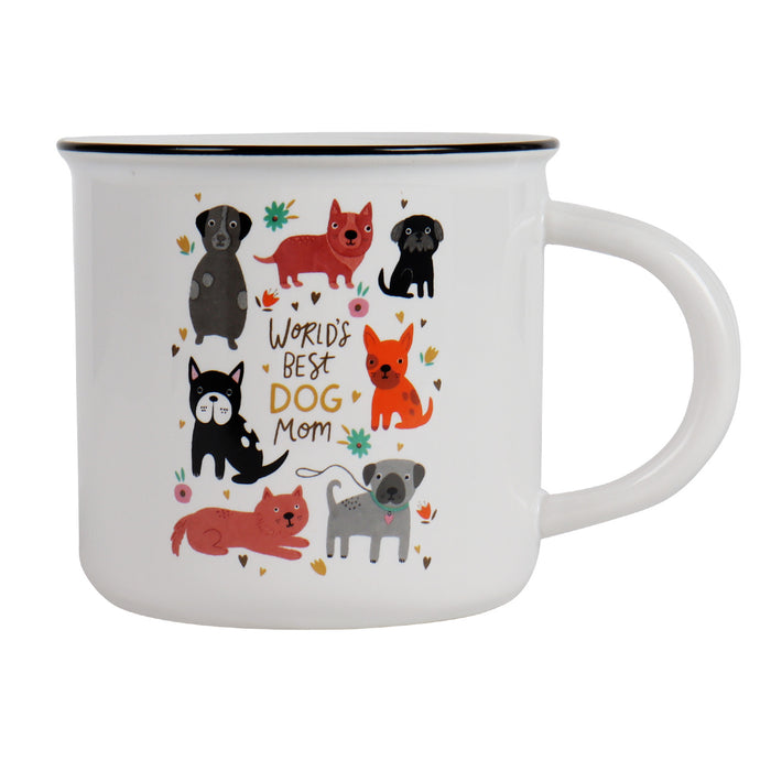 Ceramic White "World's Best Dog Mom" Mug