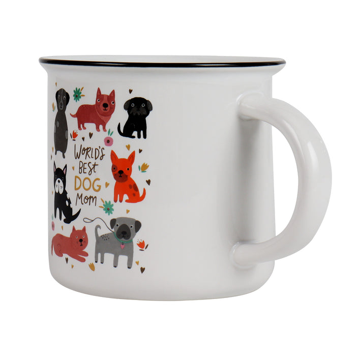 Ceramic White "World's Best Dog Mom" Mug