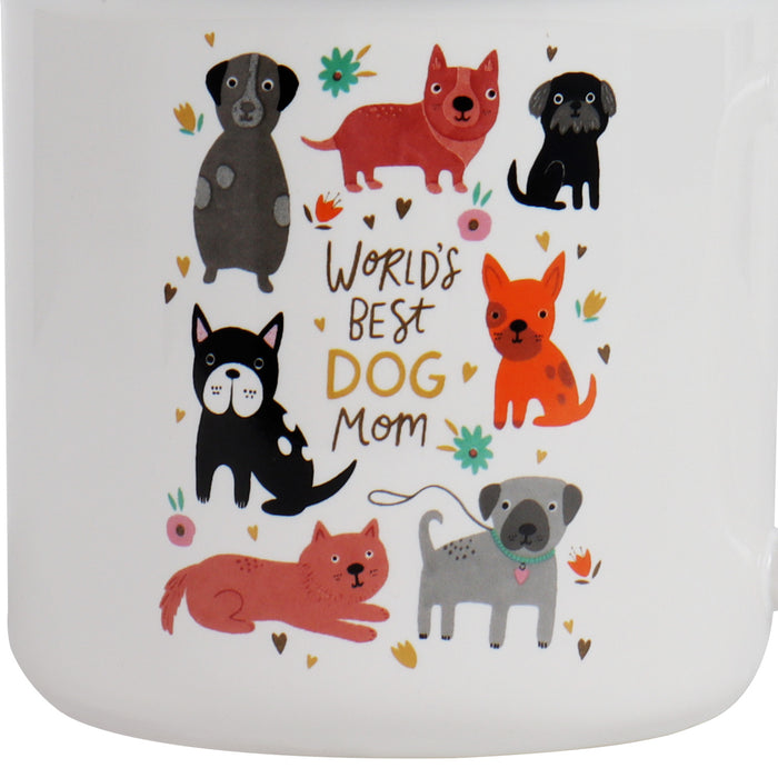 Ceramic White "World's Best Dog Mom" Mug