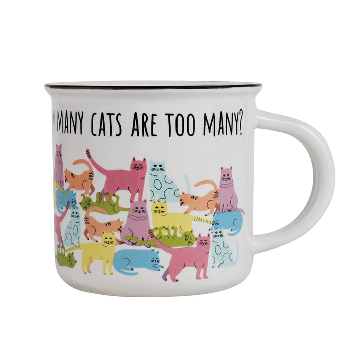 Ceramic "How Many Cats Are Too Many?" Mug